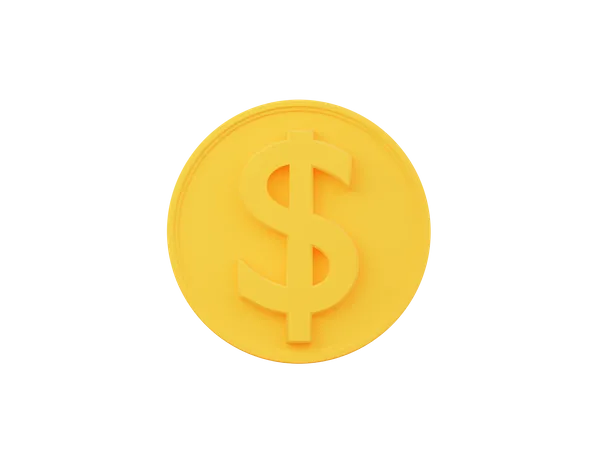 Dollar Coin  3D Icon