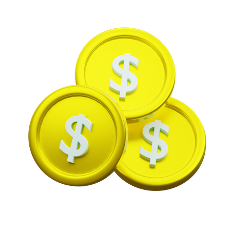 Dollar Coin  3D Icon