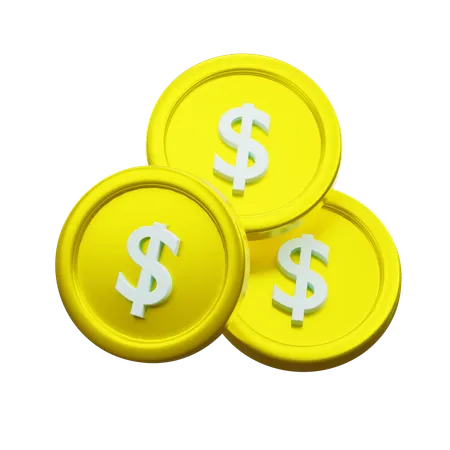 Dollar Coin  3D Icon