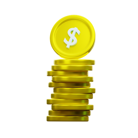 Dollar Coin  3D Icon