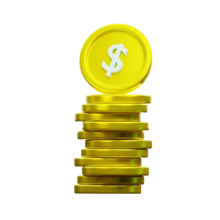 Dollar Coin  3D Icon