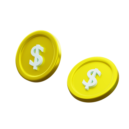 Dollar Coin  3D Icon