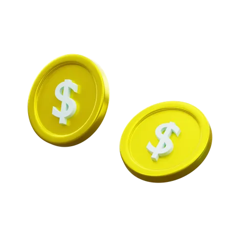 Dollar Coin  3D Icon