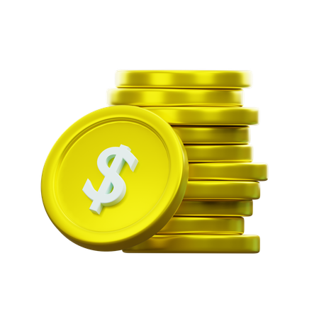 Dollar Coin  3D Icon