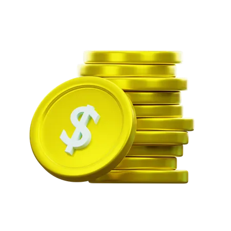 Dollar Coin  3D Icon