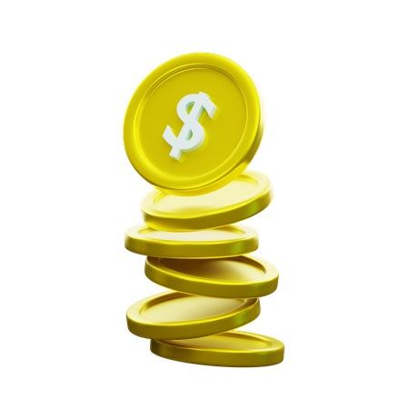 Dollar Coin  3D Icon