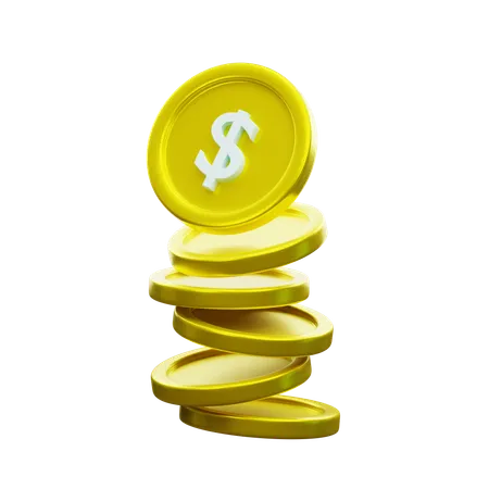 Dollar Coin  3D Icon