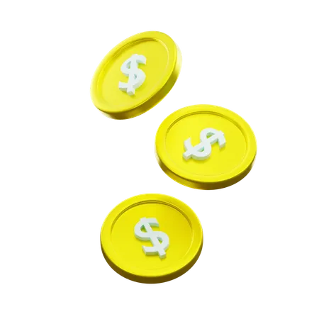 Dollar Coin  3D Icon