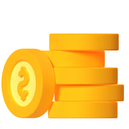 Dollar Coin  3D Icon