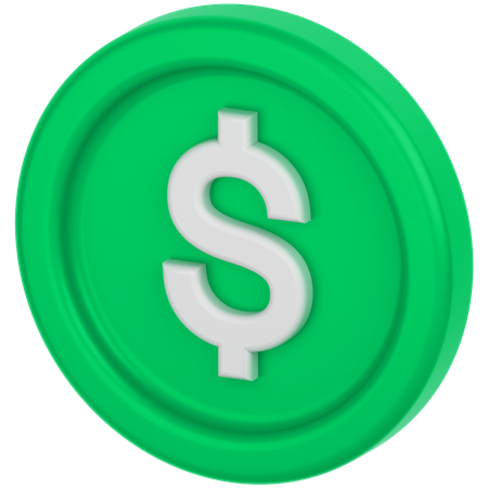 Dollar Coin  3D Icon