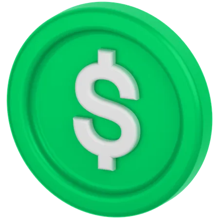 Dollar Coin  3D Icon