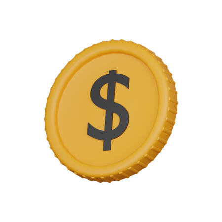 Dollar coin  3D Icon