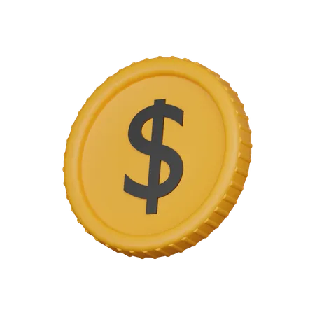 Dollar coin  3D Icon