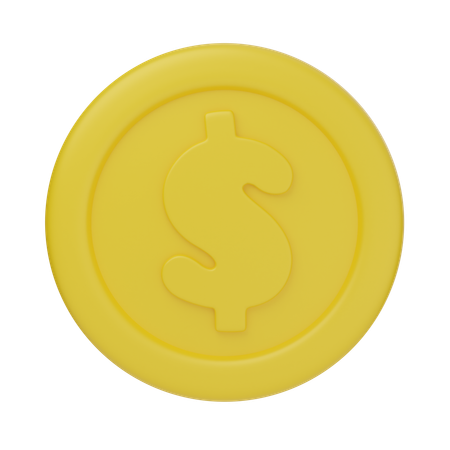 Dollar Coin  3D Icon