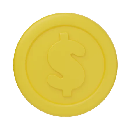 Dollar Coin  3D Icon