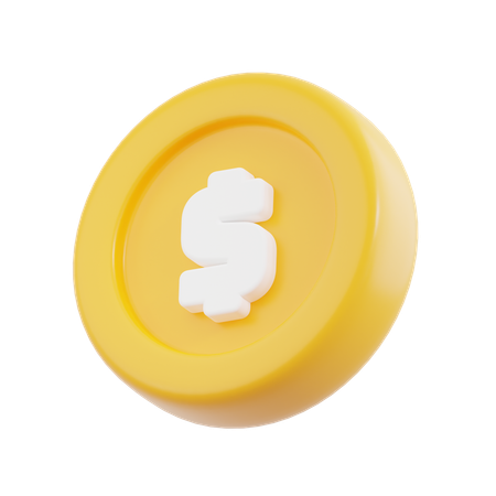 Dollar Coin  3D Icon