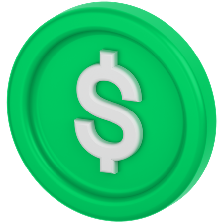 Dollar Coin  3D Icon