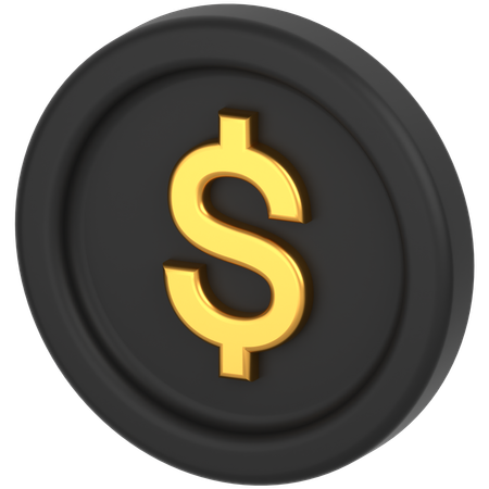 Dollar Coin  3D Icon