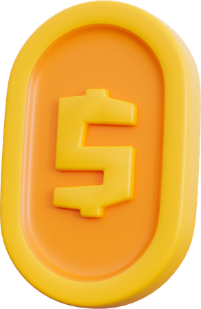 Dollar Coin  3D Icon