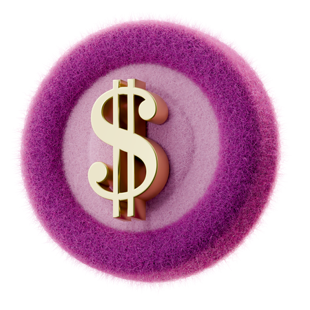 Dollar Coin  3D Icon