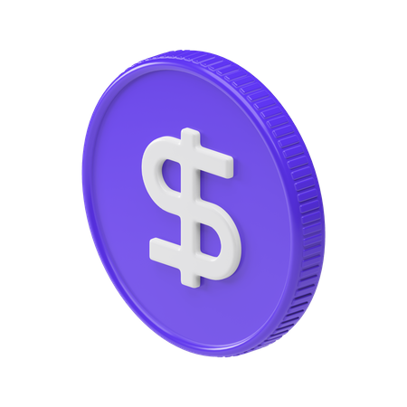 Dollar Coin  3D Icon