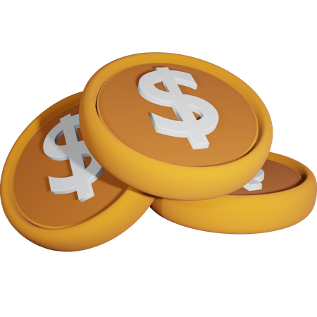 Dollar Coin  3D Icon