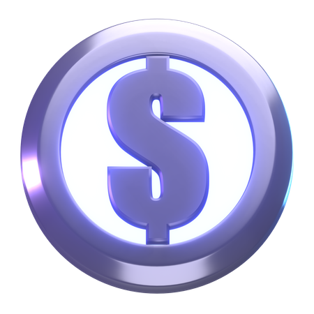 Dollar Coin  3D Icon