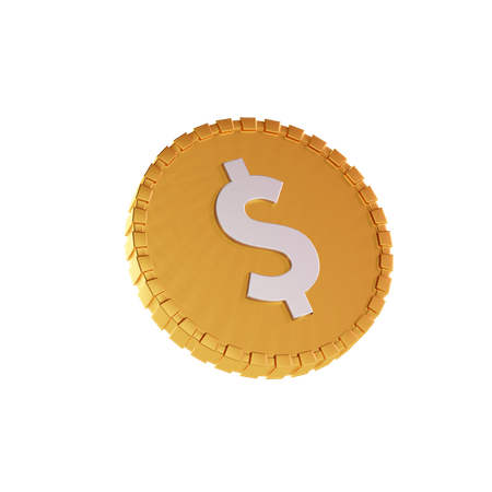 Dollar Coin  3D Icon