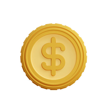 Dollar Coin  3D Icon