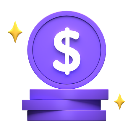 Dollar Coin  3D Icon