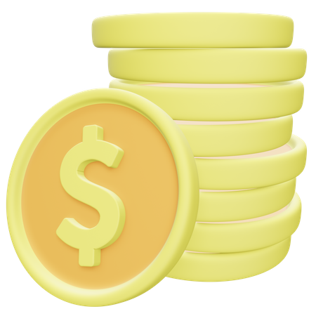 Dollar Coin  3D Icon