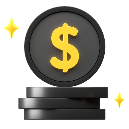 Dollar Coin  3D Icon
