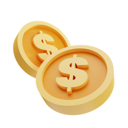 Dollar Coin  3D Icon