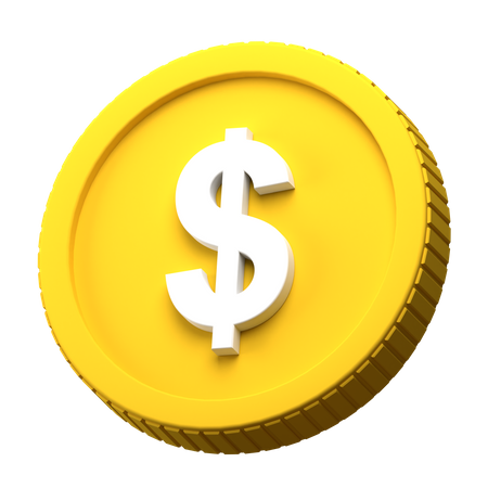 Dollar Coin  3D Icon