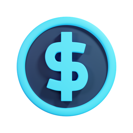 Dollar Coin  3D Icon