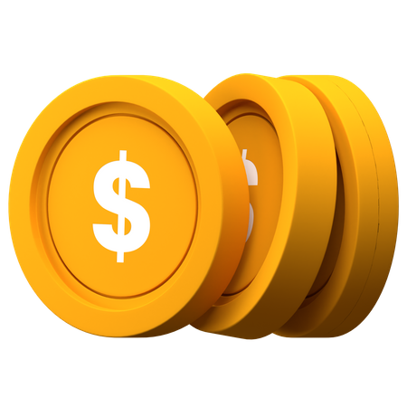 Dollar Coin  3D Icon