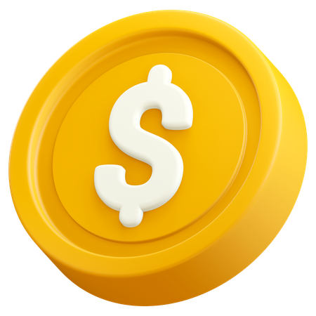 Dollar Coin  3D Icon