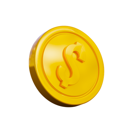 Dollar Coin  3D Icon
