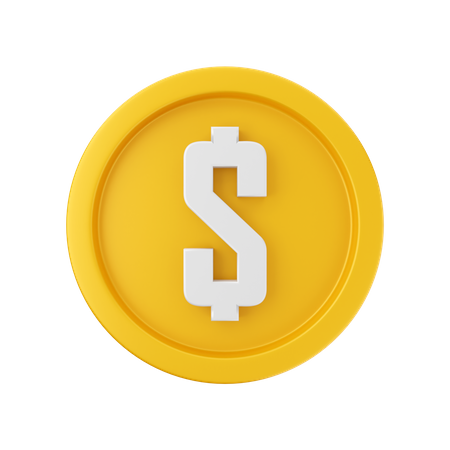Dollar Coin  3D Icon