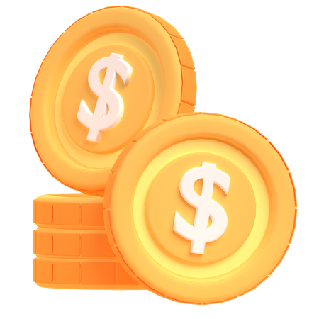 Dollar Coin  3D Icon
