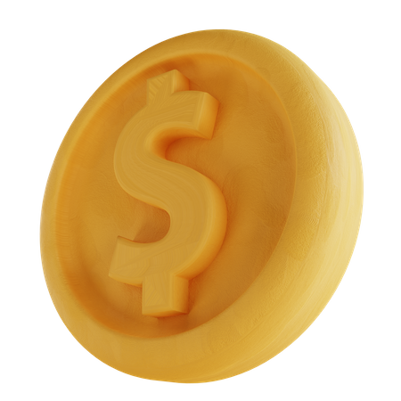 Dollar Coin  3D Icon