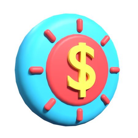 Dollar Coin  3D Icon