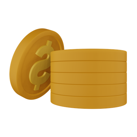 Dollar Coin  3D Icon