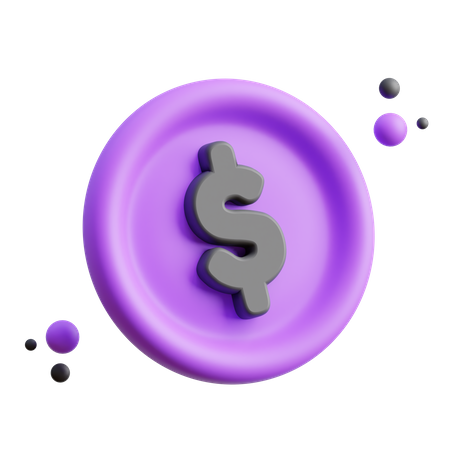 Dollar Coin  3D Icon