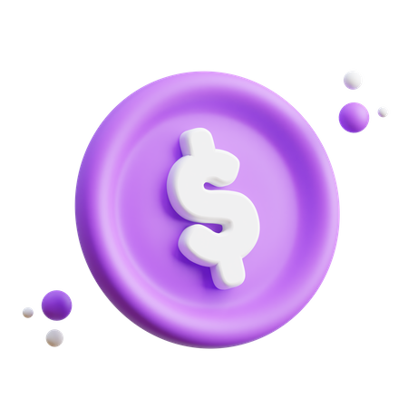 Dollar Coin  3D Icon
