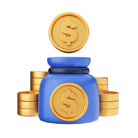 Dollar Coin  3D Icon