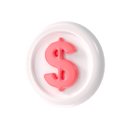 Dollar Coin  3D Icon