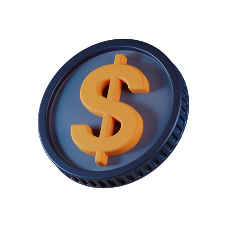 Dollar Coin  3D Icon