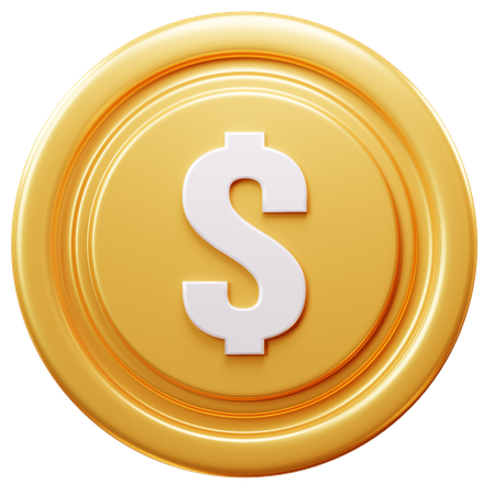 Dollar Coin  3D Icon