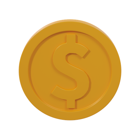 Dollar Coin  3D Icon